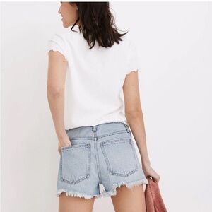 MADEWELL relaxed denim shorts light wash cutoff jorts mid-rise cotton size 28